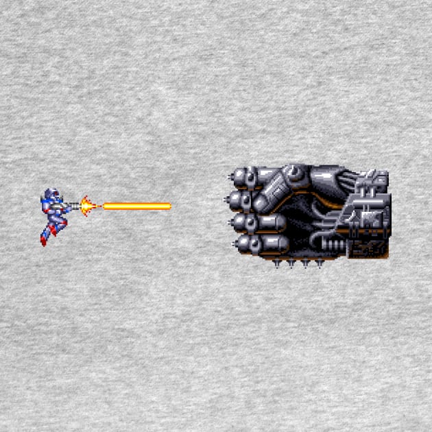 Turrican vs. Fist by black_star